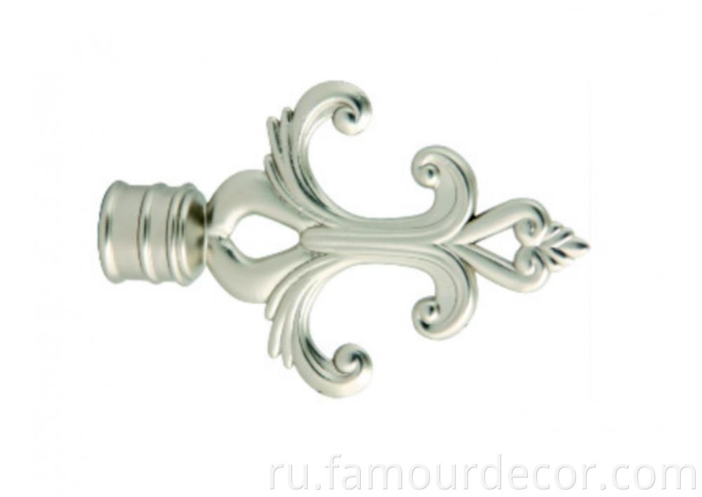 Hardware curtain rod with accessories